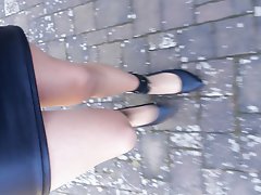 Foot Fetish Pantyhose Outdoor 